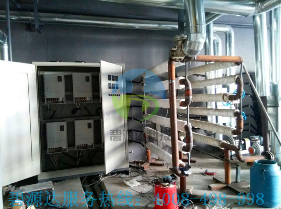 云南保山客戶定制的導熱油電磁加熱設備已順利完工